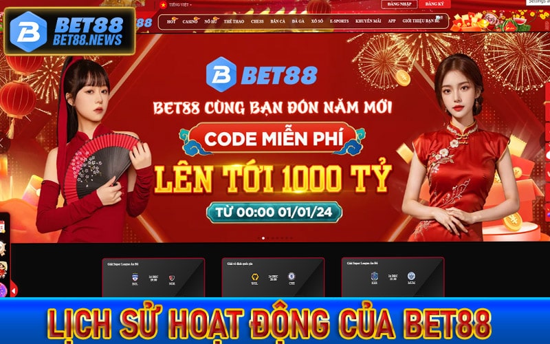 Lịch sử hoạt động của nhà cái bet88 trên thị trường 