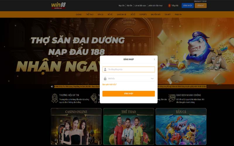 Hướng Dẫn Đăng Nhập Win88 Cá Cược Trực Tuyến Hấp Dẫn